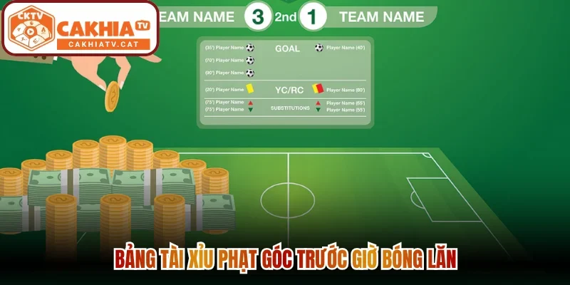 Bảng tài xỉu phạt góc trước giờ bóng lăn