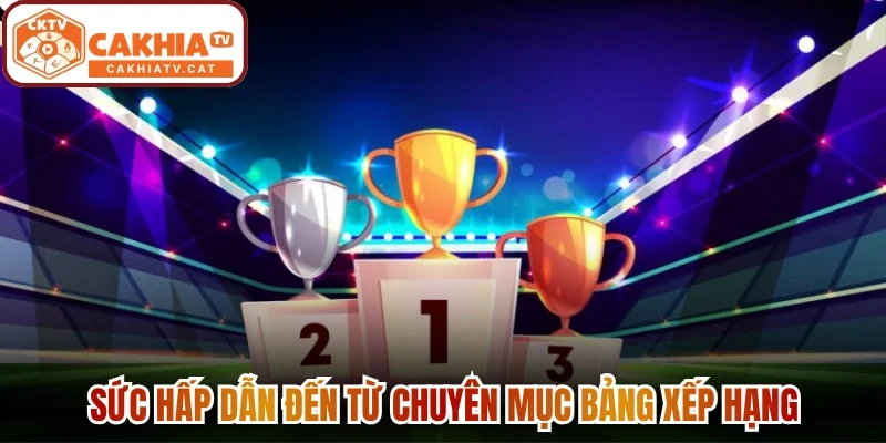 Sức hấp dẫn đến từ chuyên mục bảng xếp hạng