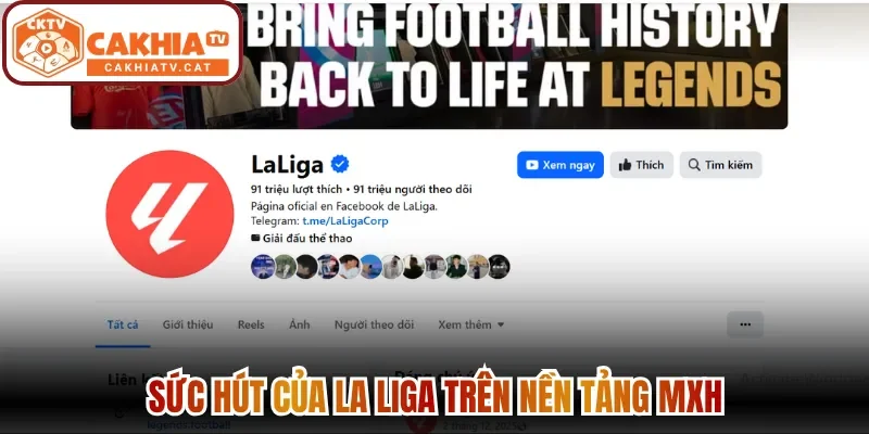 Sức hút của La Liga trên nền tảng MXH